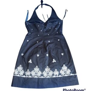 JONES New York Halter Dress With Embroidery.